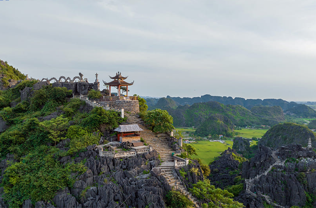 Trekking to the Peak of Ngoa Long Mountain Trang An Ninh Binh