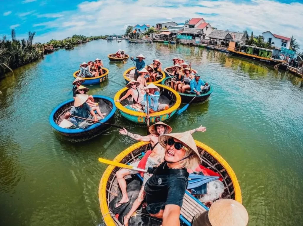 Thu Bon River flows through Hoi An and offers a picturesque setting for a boat tour.