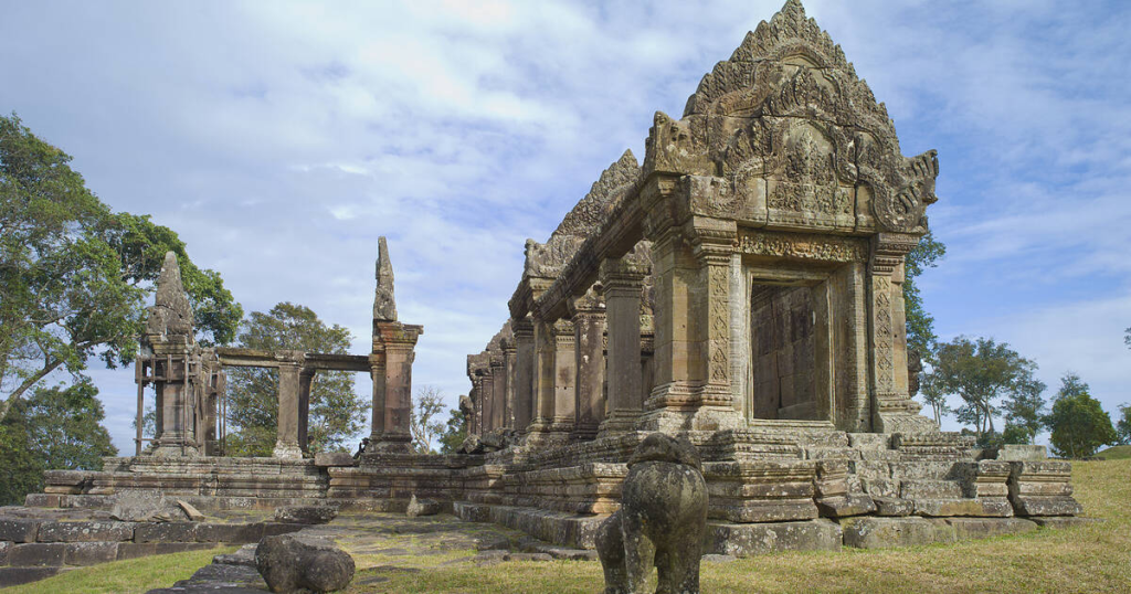 Preah Vihear Temple is an ancient Hindu temple located on top of Dangrek mountain