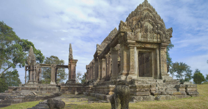 Preah Vihear Temple is an ancient Hindu temple located on top of Dangrek mountain