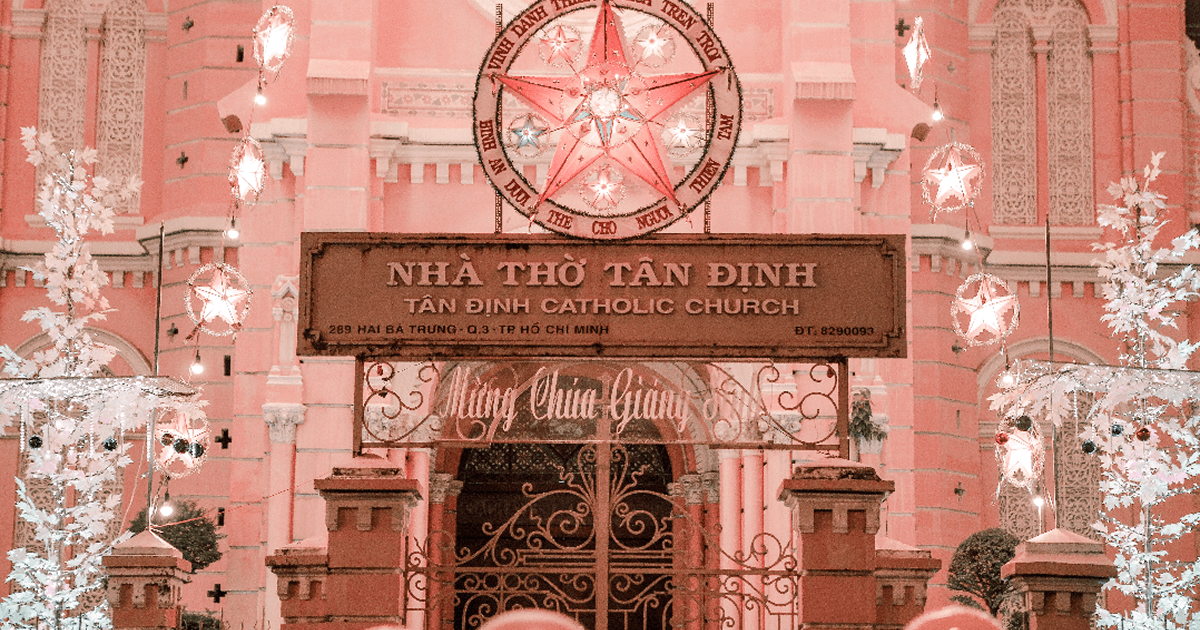 tan dinh church pink facade in ho chi minh city vietnam